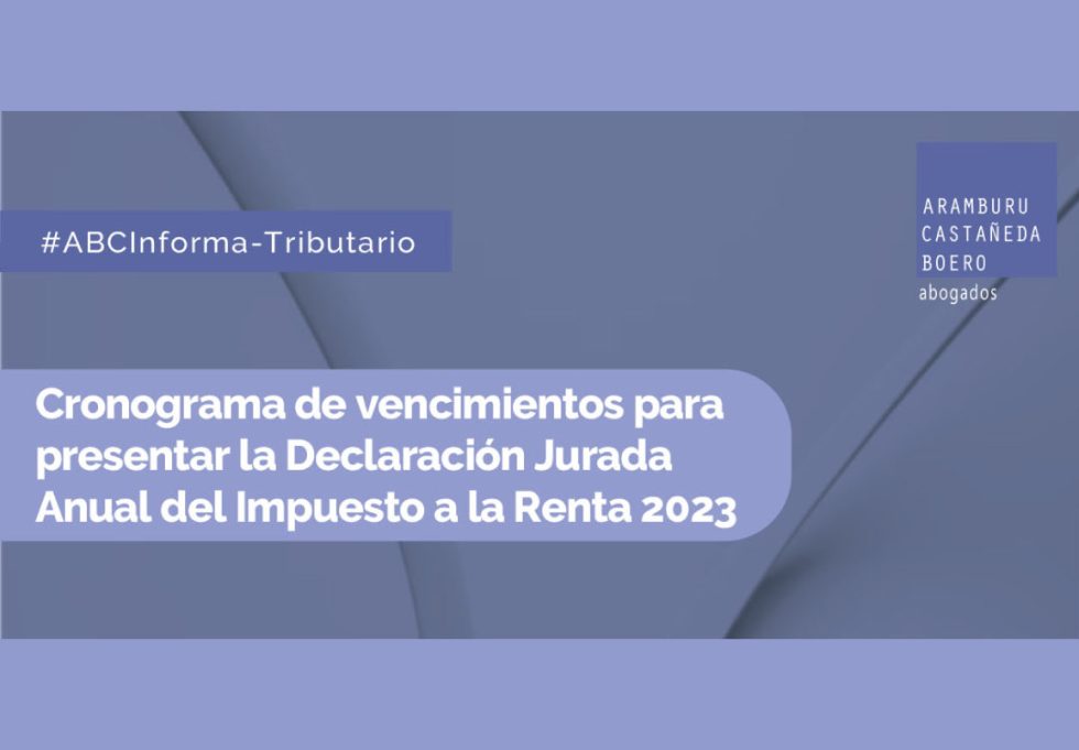 Cronograma de vencimiento para presentar la declaración Jurada Anual